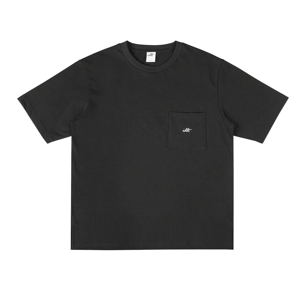 Washed Pocket Logo Embroidery T-shirt