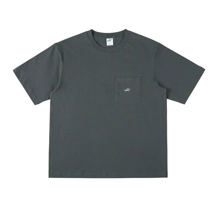 Washed Pocket Logo Embroidery T-shirt