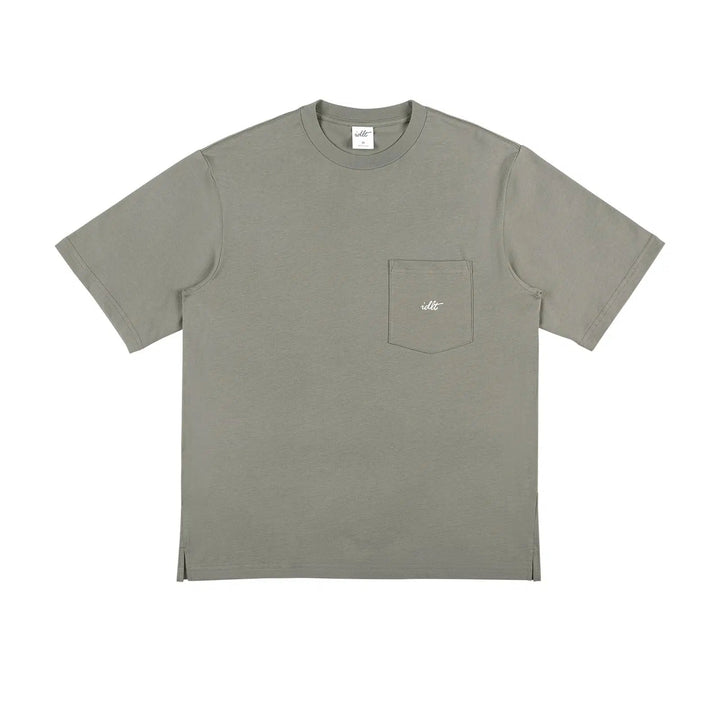 Washed Pocket Logo Embroidery T-shirt