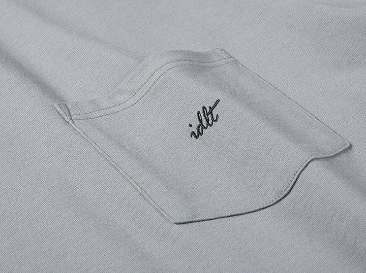 Washed Pocket Logo Embroidery T-shirt