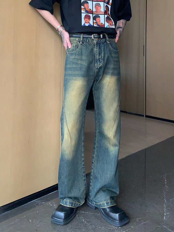 Washed Slim-fit Straight-leg Jeans