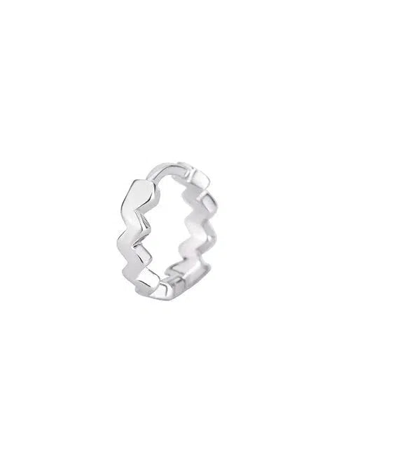 Wavy Pattern Hoop Earrings