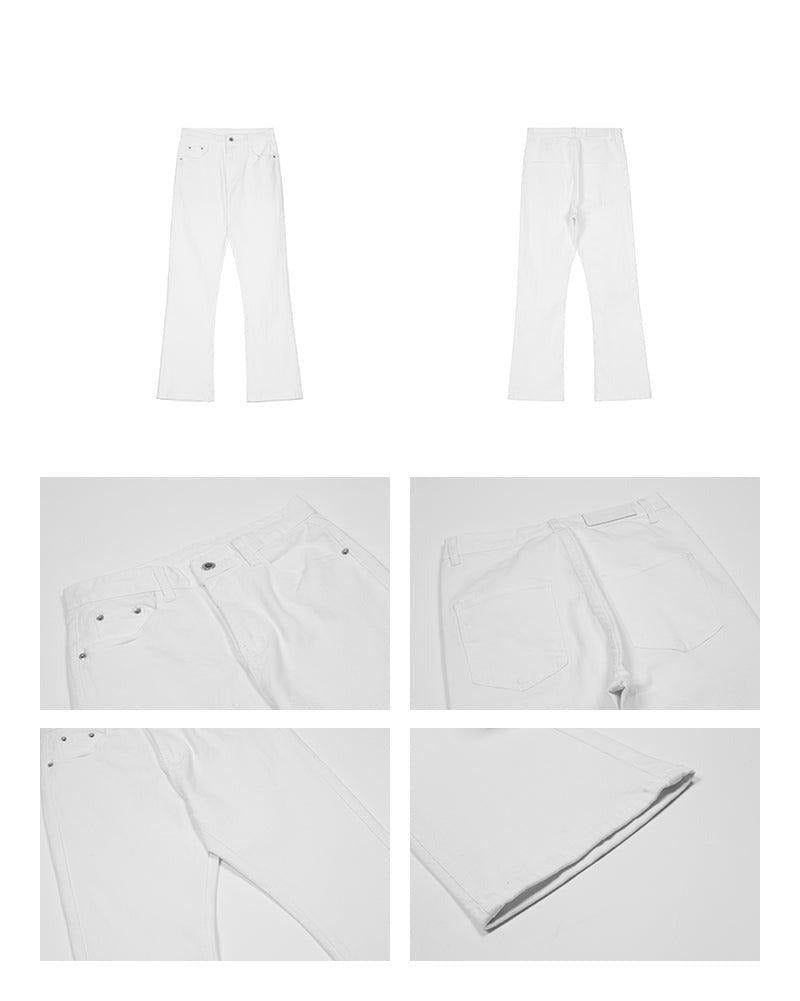 White Slim Fit Straight Jeans