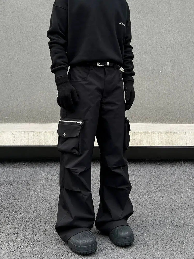 Wide-Leg Cargo Pants