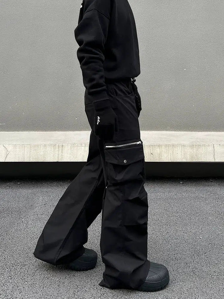 Wide-Leg Cargo Pants