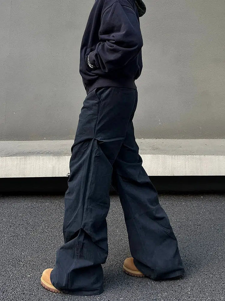 Wide-Leg Casual Cargo Pants