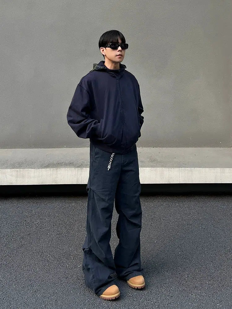 Wide-Leg Casual Cargo Pants