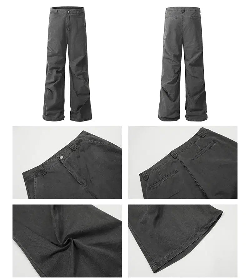 Wide-Leg Casual Cargo Pants