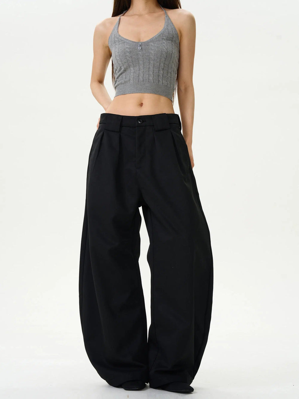 Wide-Leg Casual Pants