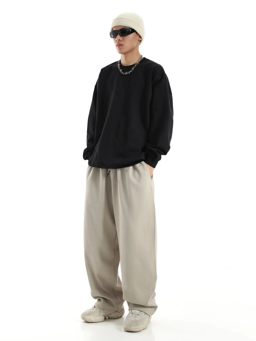 Wide-Leg Casual Pants