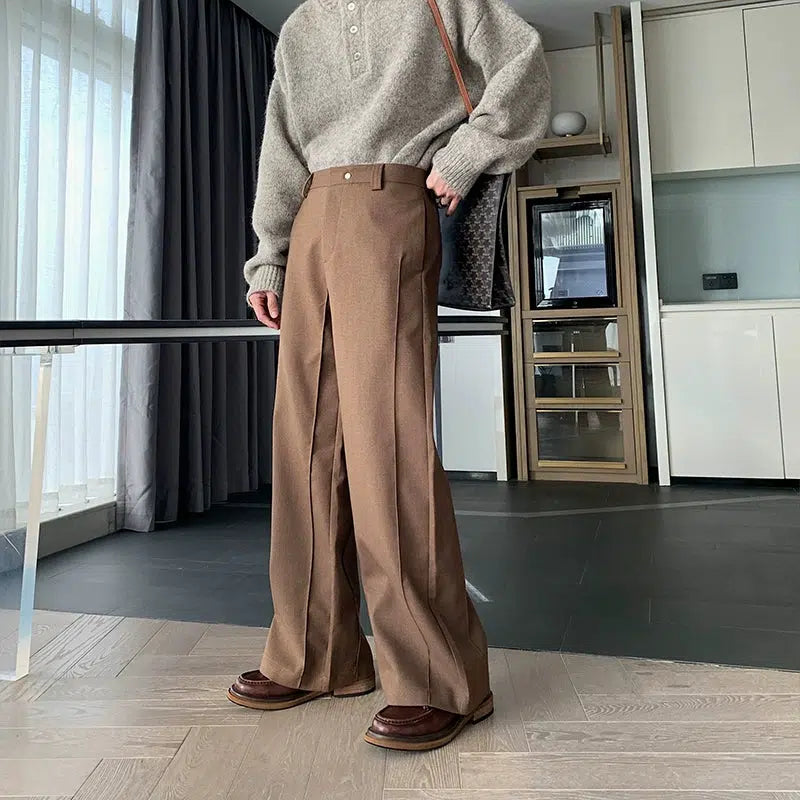 Wide-Leg Casual Pants