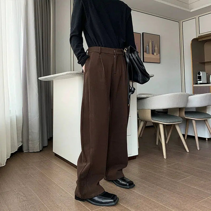 Wide-Leg Pants with Tailored Fit