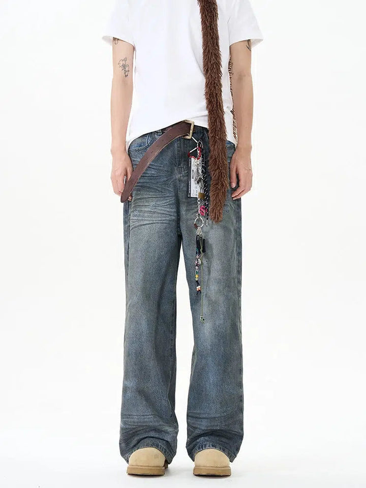 Wide-leg Straight Jeans