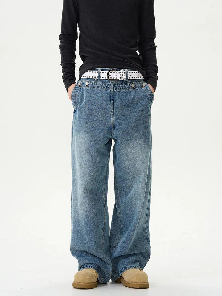 Double Waist Blue Jeans