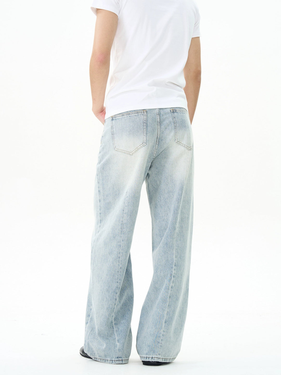 Light Blue Straight-leg Jeans