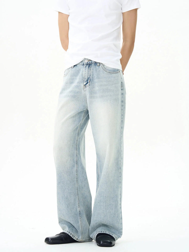 Light Blue Straight-leg Jeans