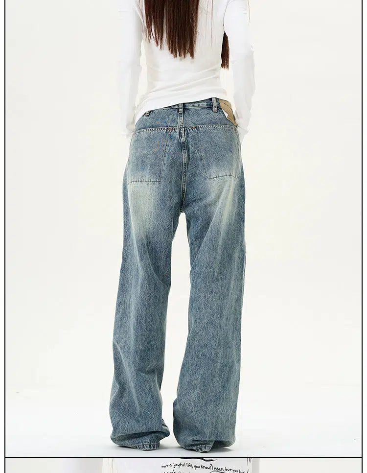 Wide-Leg Denim Pants