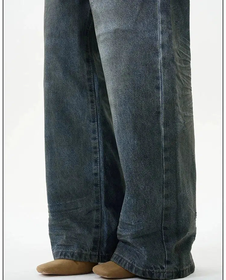 Wide-leg Straight Jeans