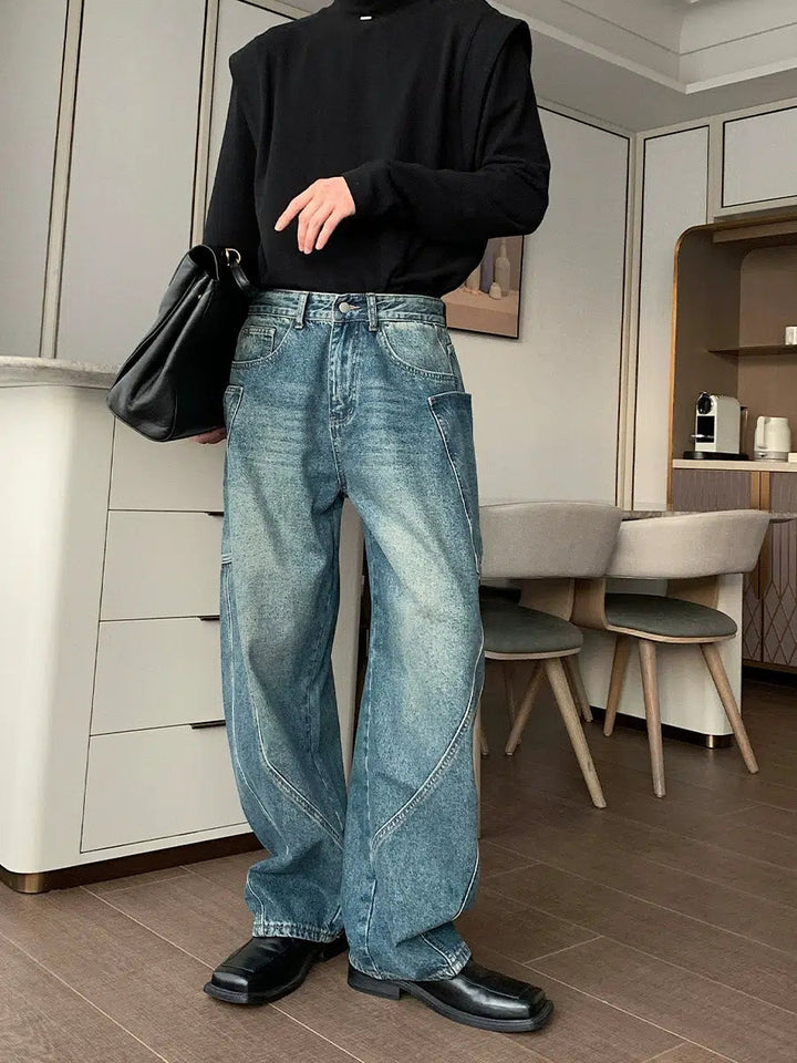 Relaxed Fit Straight Jeans