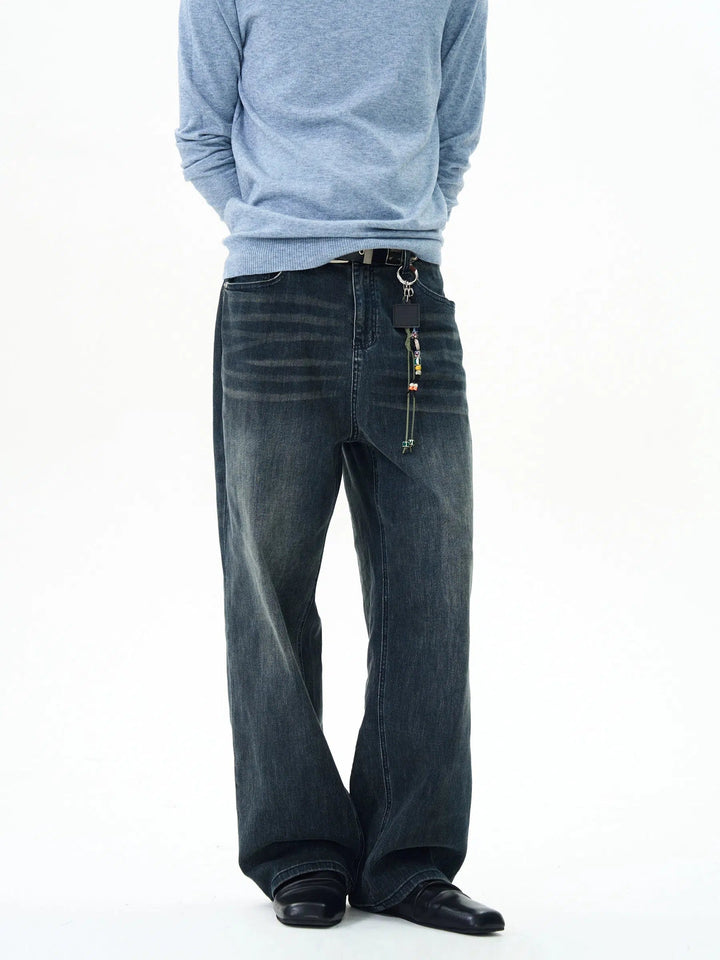 Wide-Leg Denim Pants