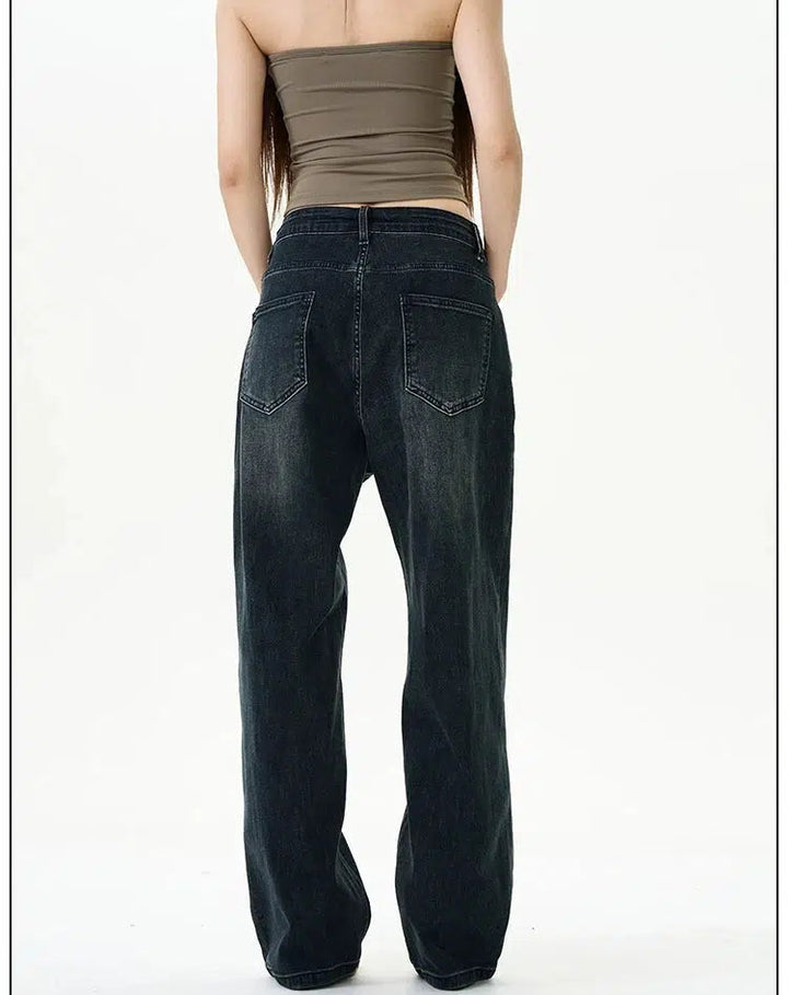 Wide-Leg Denim Pants