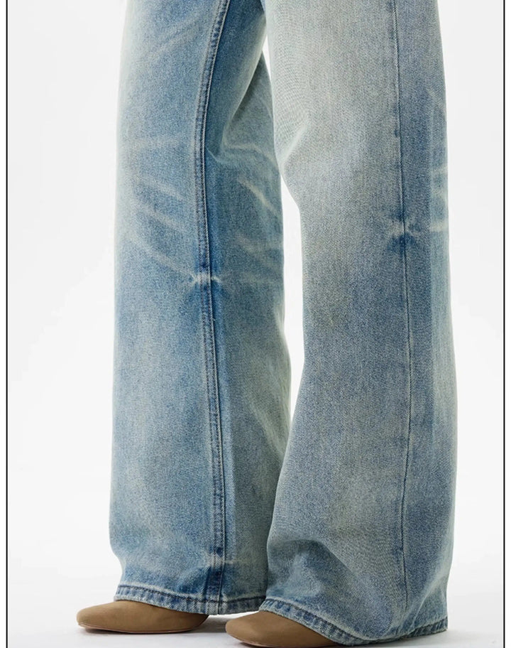 Blue Regular Fit Straight Jeans