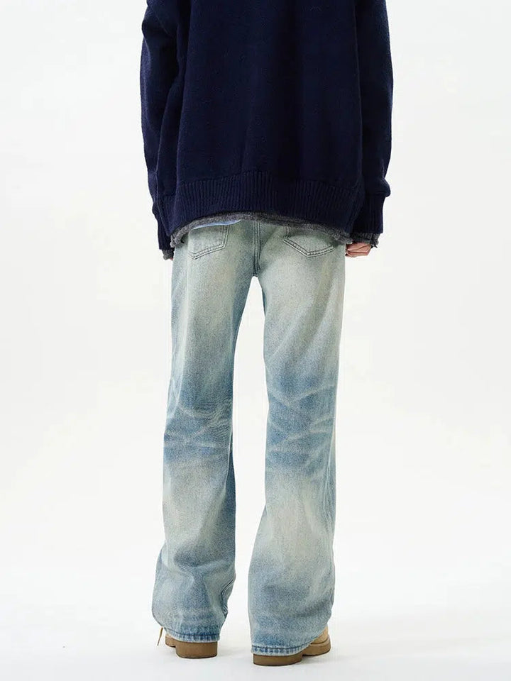 Blue Regular Fit Straight Jeans