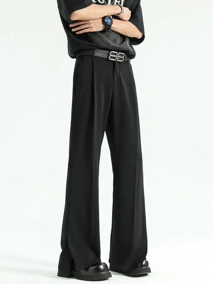 Wide-Leg Drape Pants