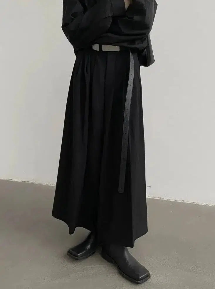 Wide-Leg Flowing Drape Pants