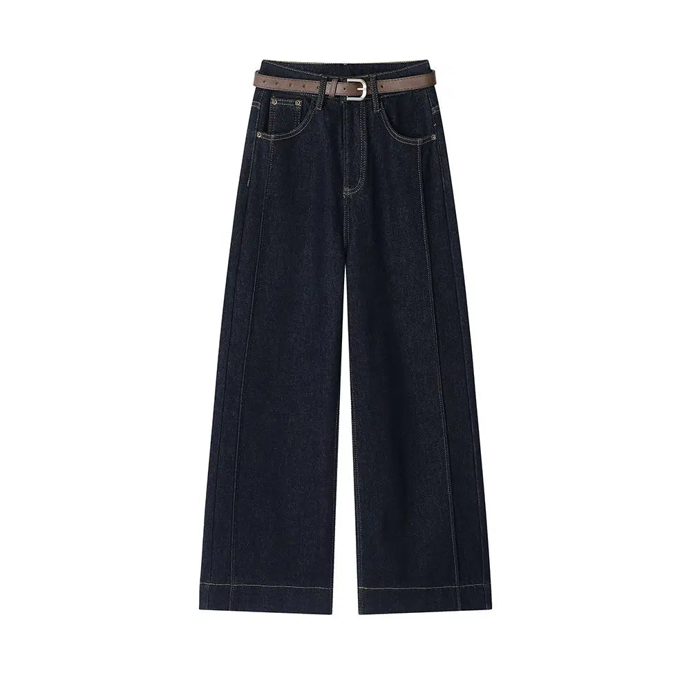 Vevlet Wide-Leg Jeans with Belt