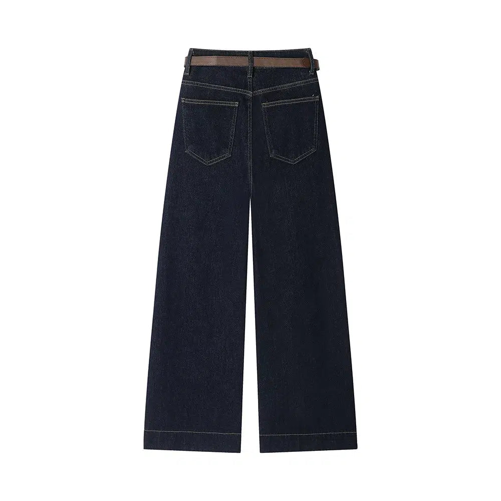 Vevlet Wide-Leg Jeans with Belt