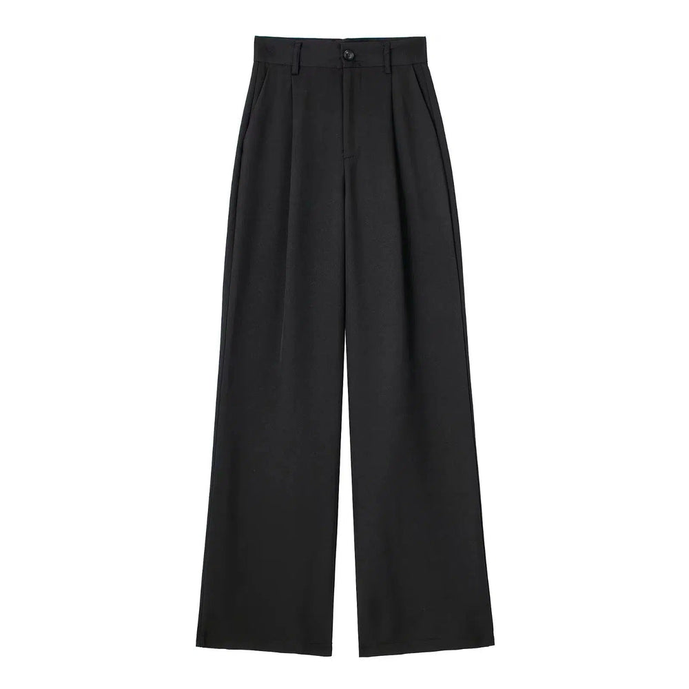 Wide Leg Pleated Casual Pants