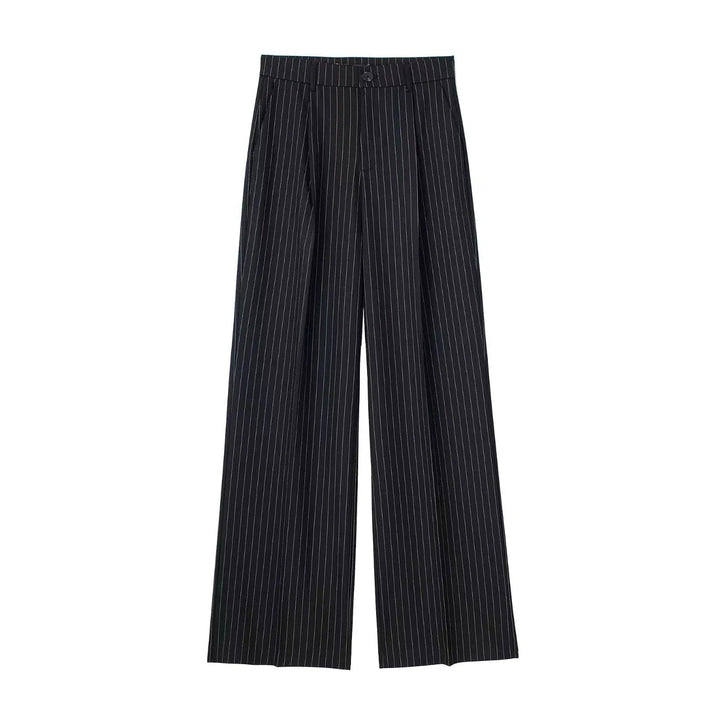 Wide Leg Pleated Casual Pants