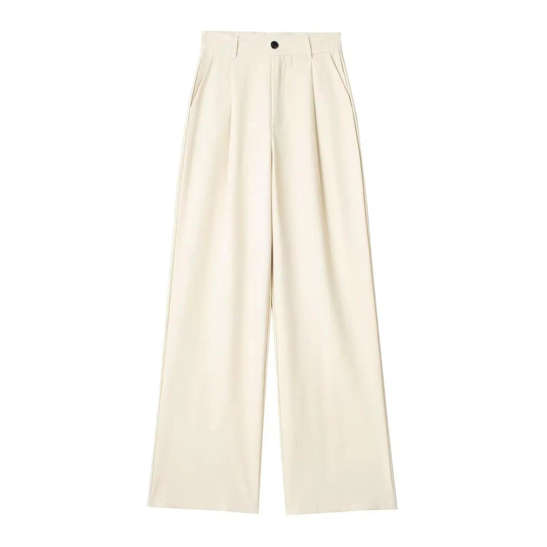 Wide Leg Pleated Casual Pants