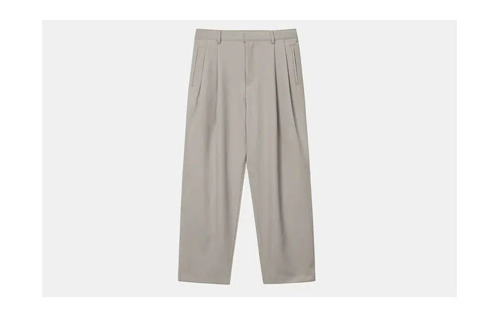 Wide-Leg Pleated Pants