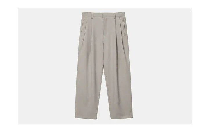 Wide-Leg Pleated Pants