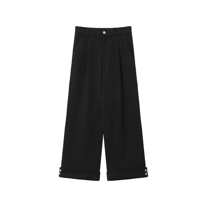 Drape Wide-Leg Pleated Pants