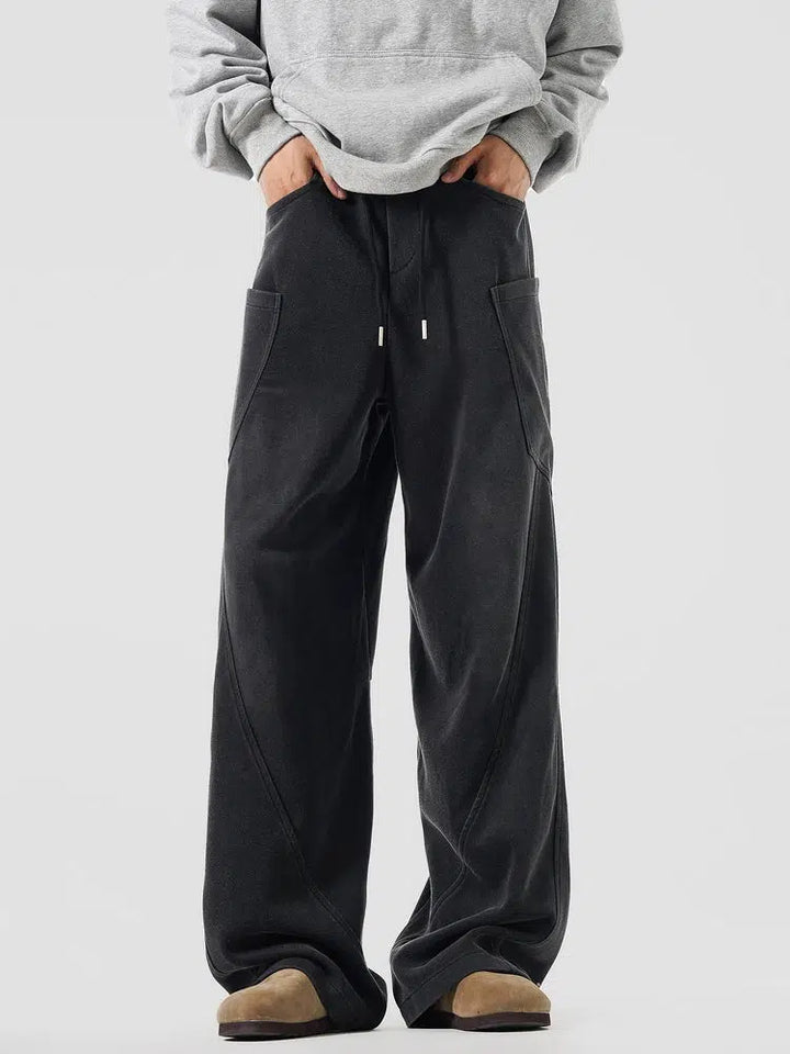 Wide-Leg Relaxed Sweatpants