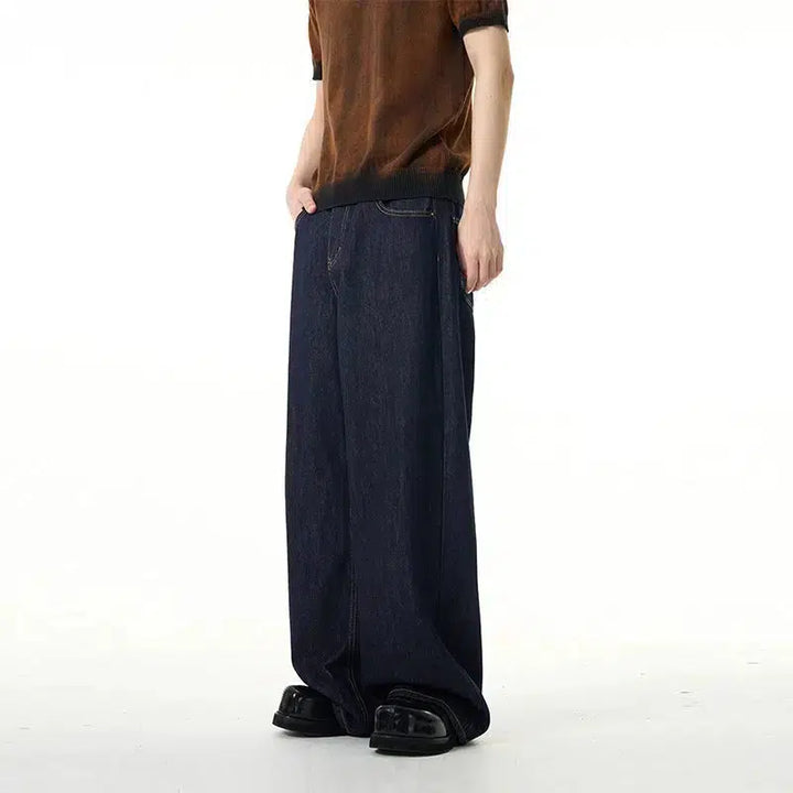 Wide Leg Straight Jeans