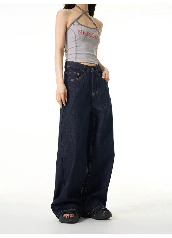 Wide Leg Straight Jeans