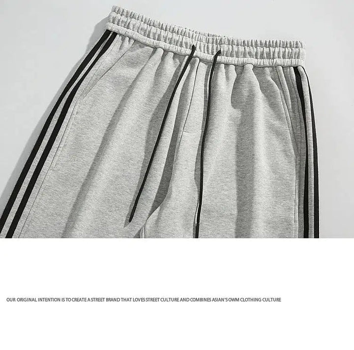 Wide-Leg Stripe Casual Pants