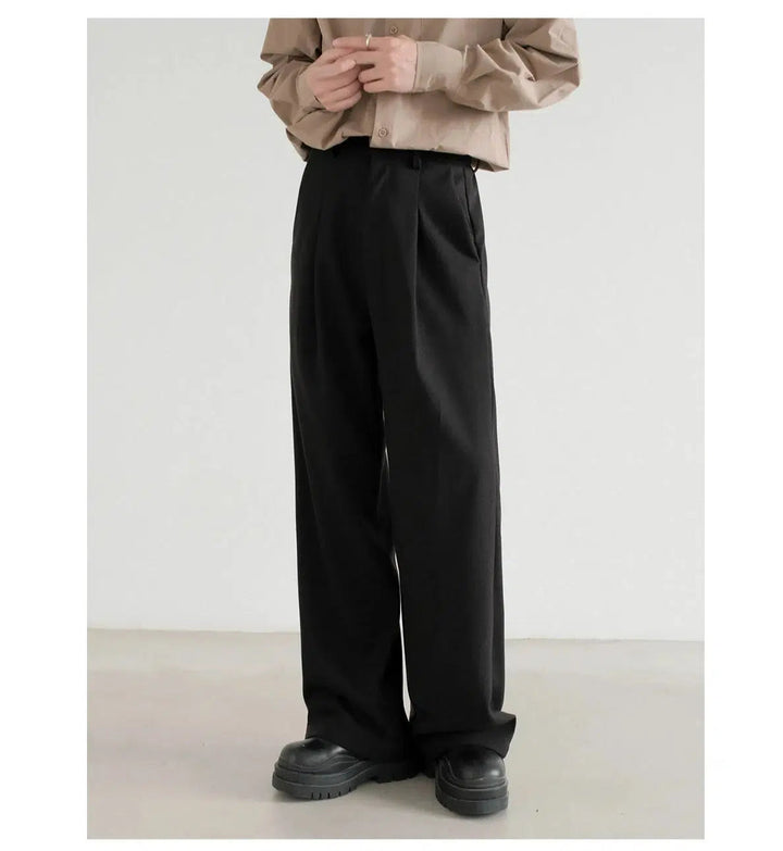 Wide-Leg Tailored Pants