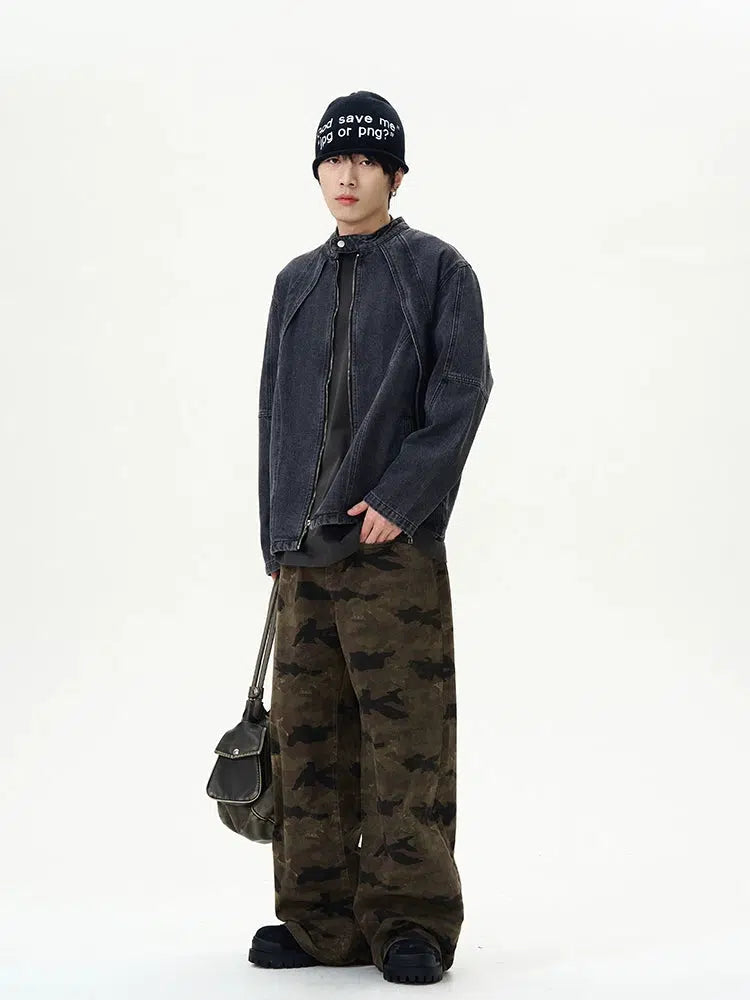 Wide-leg Camouflage Pants