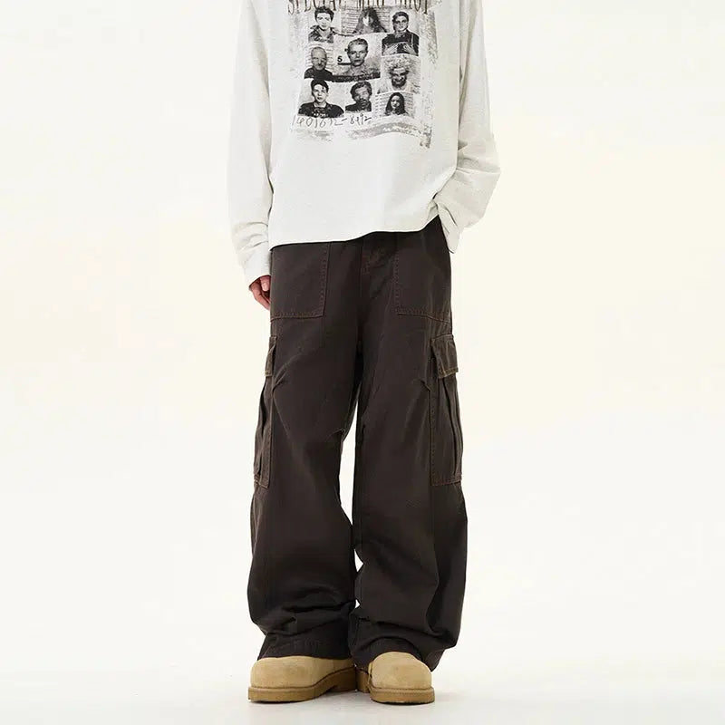 Wide-leg Cargo Pants