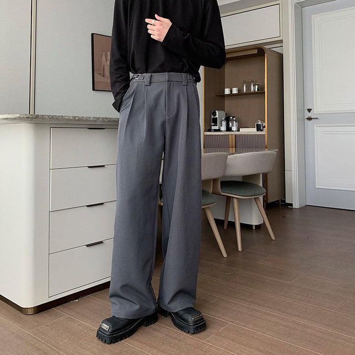 Wide-leg Drape Suit Pants