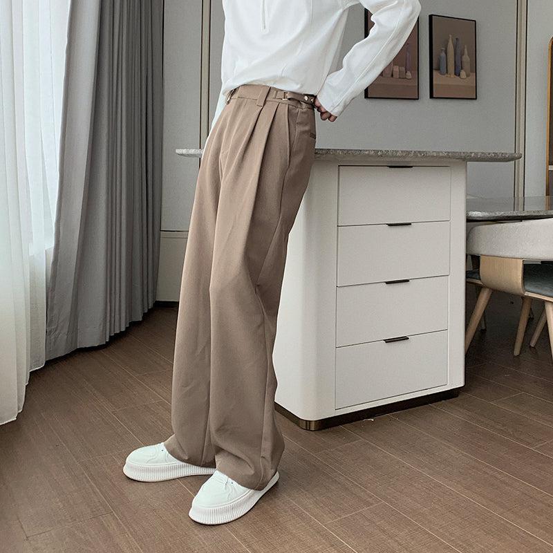 Wide-leg Drape Suit Pants