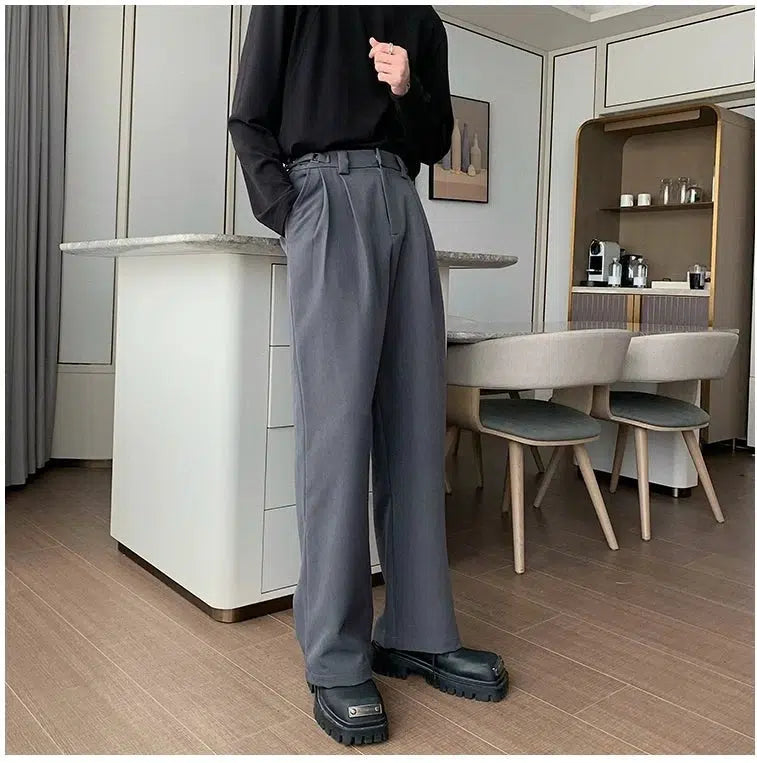 Wide-leg Drape Suit Pants