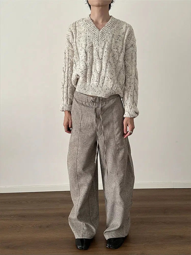 Wide-leg Drawstring Pants