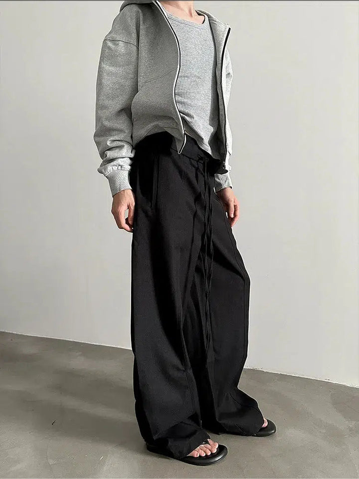 Wide-leg Drawstring Pants