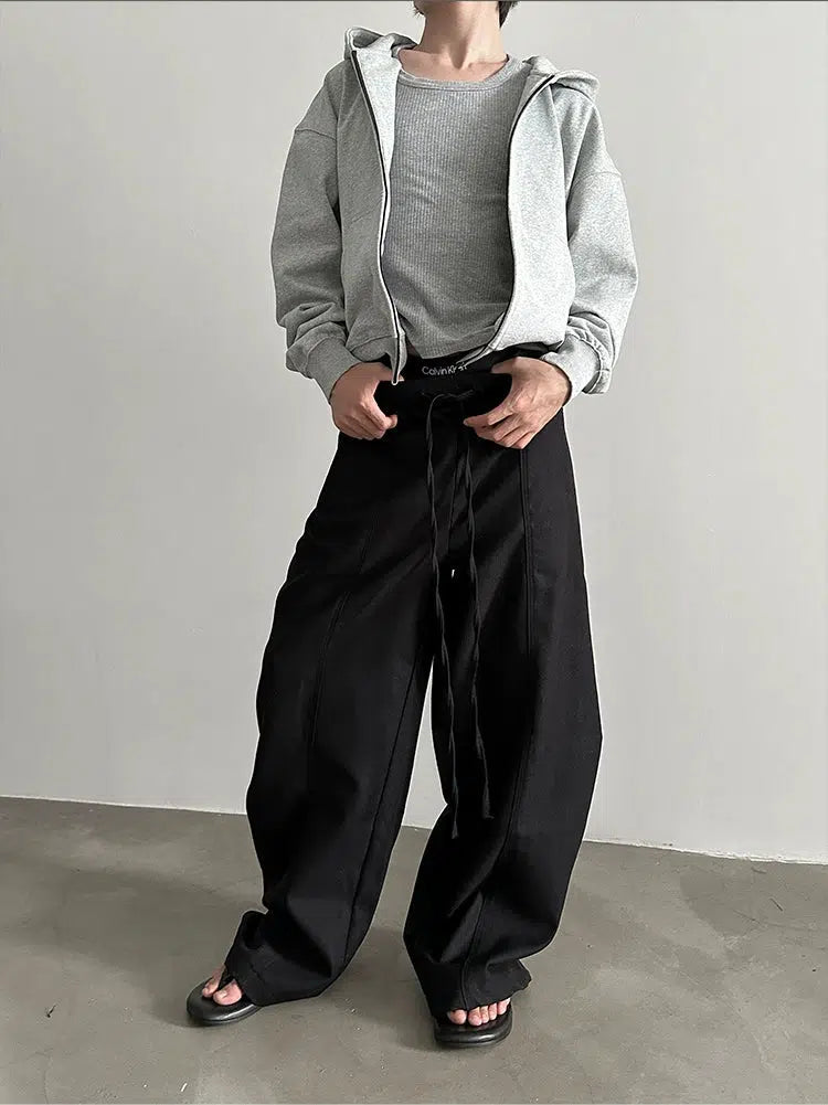 Wide-leg Drawstring Pants